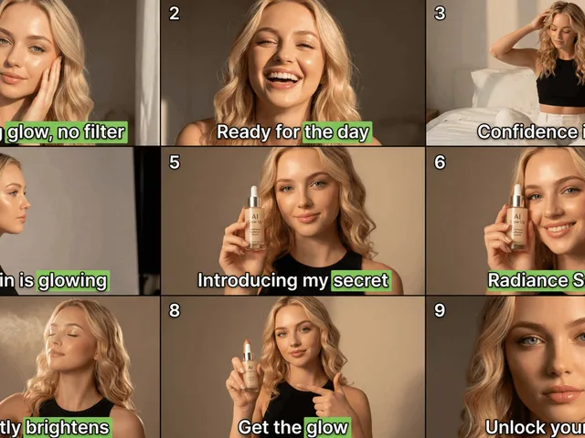 9-Panel Beauty Serum Storyboard preview image 1