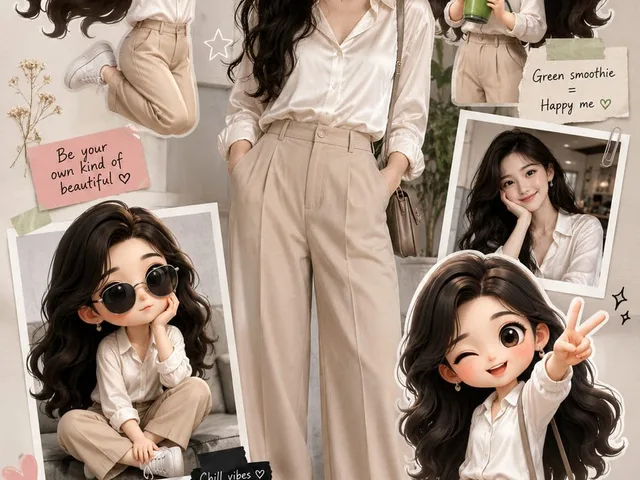 Fashion Collage with Chibi Characters preview image 1