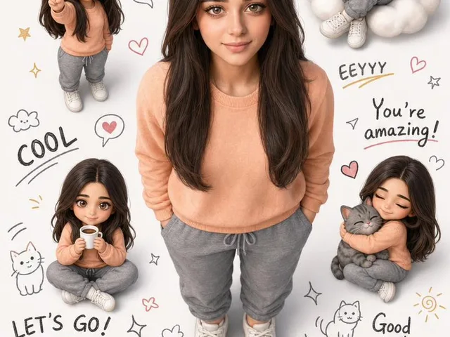 3D Portrait with Chibi Characters and Doodles preview image 1