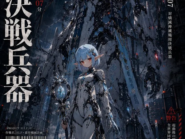 90s Mecha Anime Key Visual preview image 1
