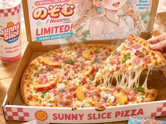 Sunny Slice Anime Pizza Collab Ad preview image 1