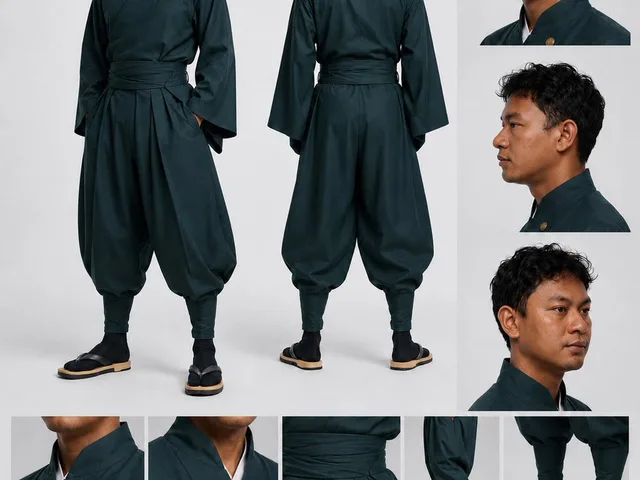Modern Samurai Outfit Reference Sheet preview image 1