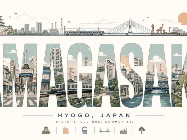 Retro Amagasaki Travel Poster preview image 1