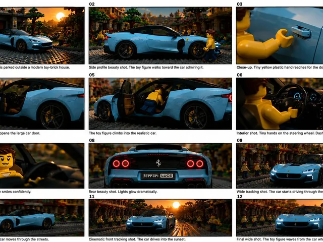 Toy Ferrari Storyboard Contact Sheet preview image 1