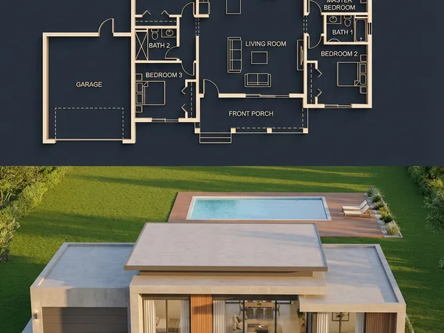 Architectural Blueprint to Render Split preview image 1