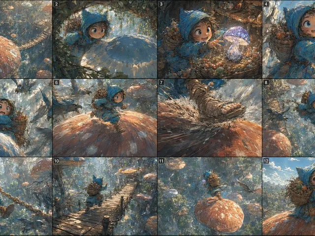 Fantasy Mushroom Forest Storyboard preview image 1