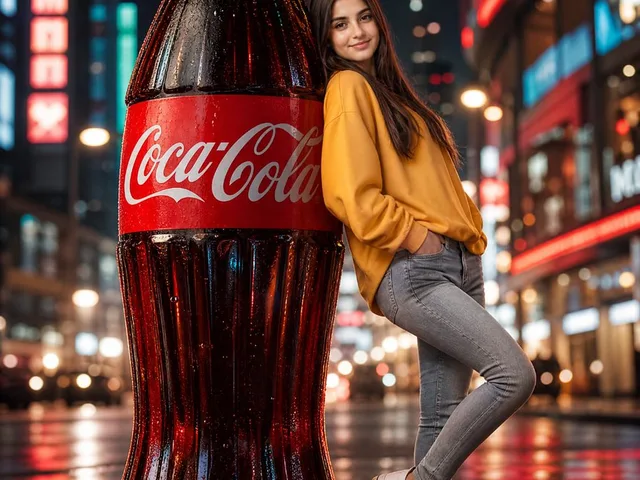Neon Coca-Cola Street Portrait preview image 1