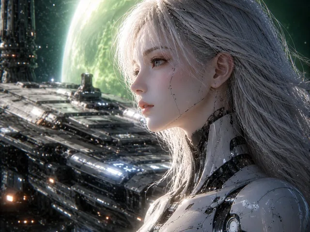Female Android on Spaceship preview image 1