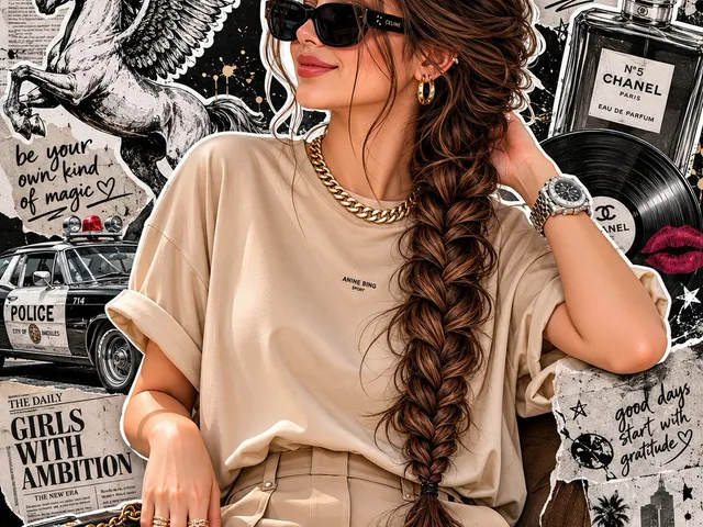 Fashion Editorial Portrait with Grunge Collage preview image 1