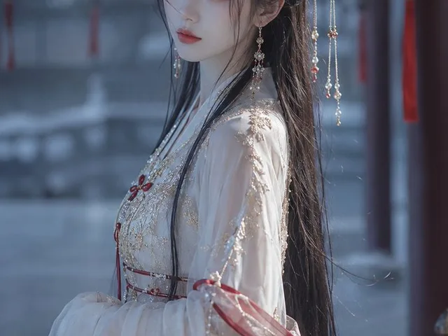 Cold Ethereal Chinese Fairy Portrait preview image 1