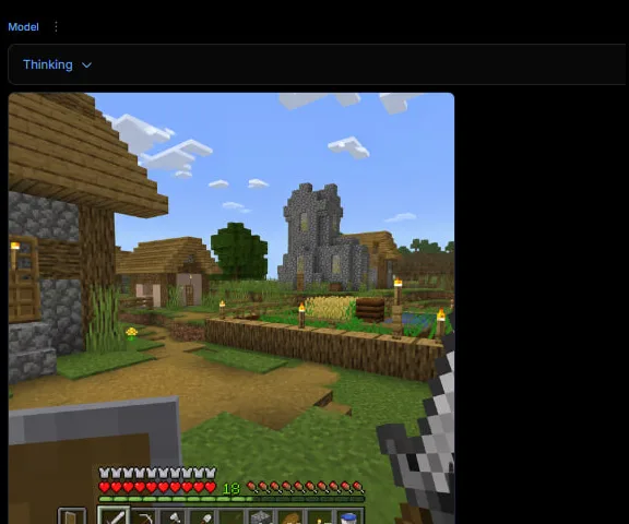 AI 生成器 UI 中的 Minecraft 游戏 preview image 1