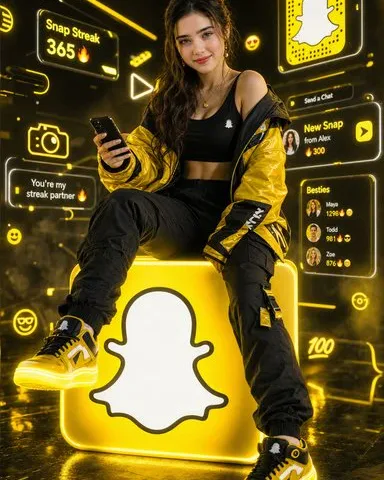 Neon Snapchat Influencer Portrait preview image 1