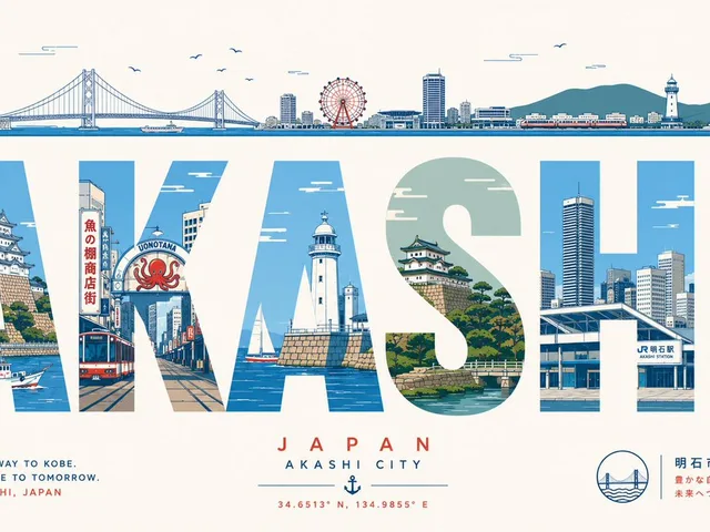 Akashi Typographic Travel Poster preview image 1