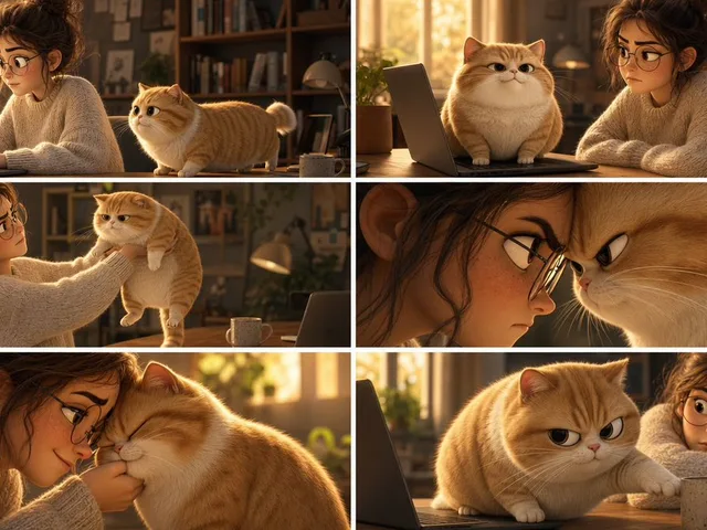 Pixar Cat Desk Storyboard preview image 1