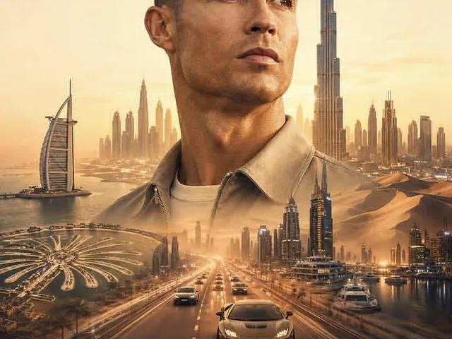 Double Exposure Dubai Cityscape Poster preview image 1