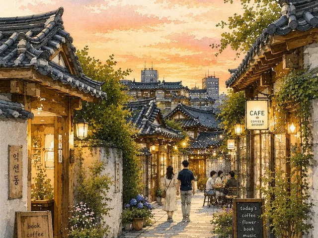 Seoul Watercolor Travel Poster preview image 1