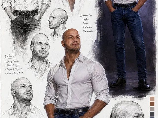 Cinematic Male Character Concept Board preview image 1