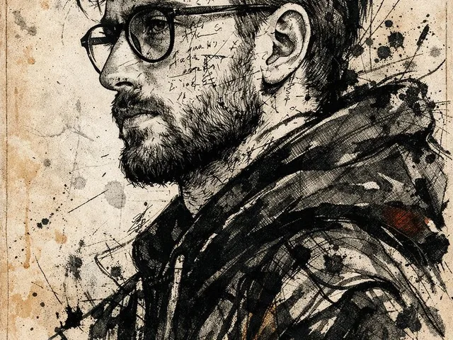 Expressive Ink Manuscript Portrait preview image 1