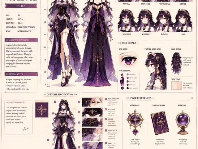 Anime Character Production Sheet preview image 1