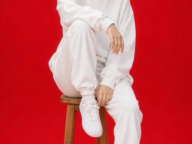 High Fashion Red Backdrop Portrait preview image 1