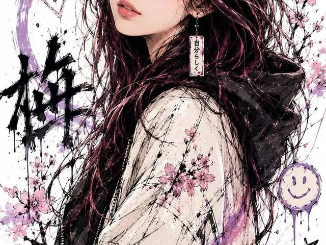 Japanese Ink Splatter Illustration preview image 1