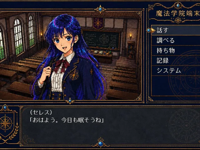 复古魔法学院视觉小说 UI preview image 1