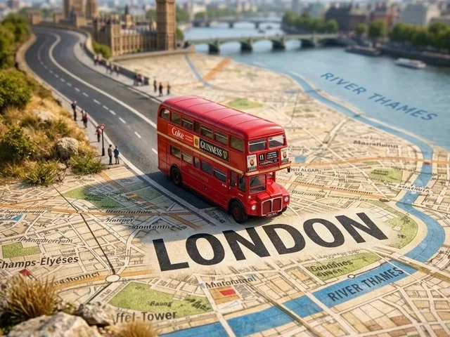 Tilt-Shift City Map Travel Scene preview image 1