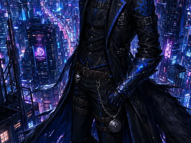 Neon Rooftop Character Portrait preview image 1