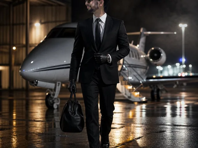 Cinematic Private Jet Hangar Portrait preview image 1