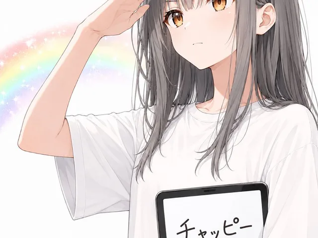 Anime Farewell Girl With Tablet preview image 1