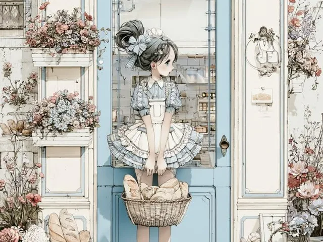 Vintage Bakery Anime Illustration preview image 1