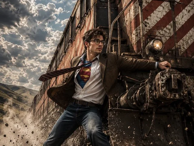 Heroic Action Train Stopping Portrait preview image 1