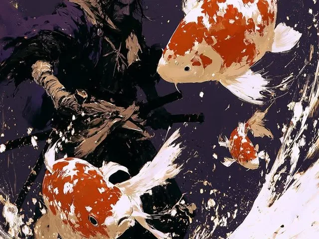 Samurai Ink Wash Painting preview image 1