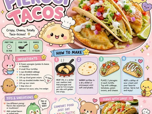 Kawaii Pierogi Tacos Recipe Poster preview image 1