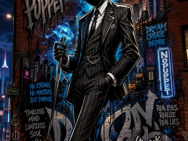 No Puppet Noir Graffiti Mural preview image 1