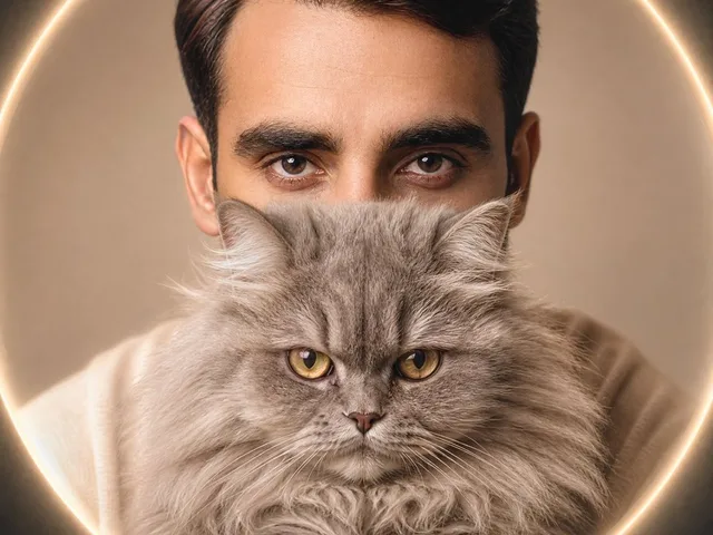 Glowing Cat Profile Portrait preview image 1