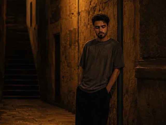 European Stone Alley Night Portrait preview image 1