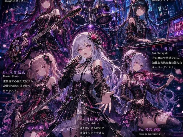 Anime Hard Rock Band Poster preview image 1