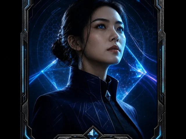 Cyberpunk Tech Aesthetic Badge Portrait preview image 1