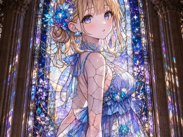 Anime Girl Stained Glass Chapel preview image 1