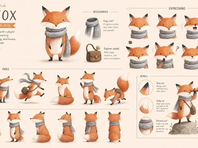 Character Technical Turnaround Reference Sheet preview image 1
