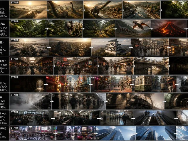Multi-Era Cinematic FPV Storyboard preview image 1