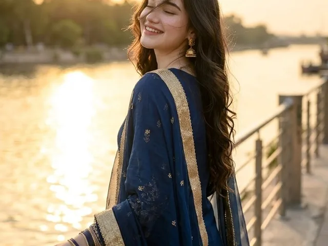 Golden Hour Riverside Portrait preview image 1