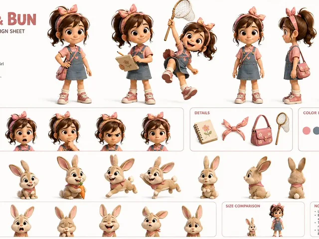 1️⃣Character sheet  prompt:

A highly detailed 3D preview image 1