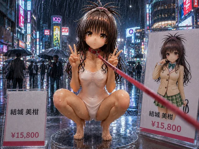 Rainy Tokyo Anime Figure Display preview image 1