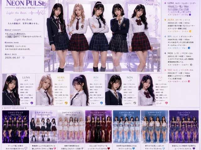 Neon Pulse Idol Profile Poster preview image 1