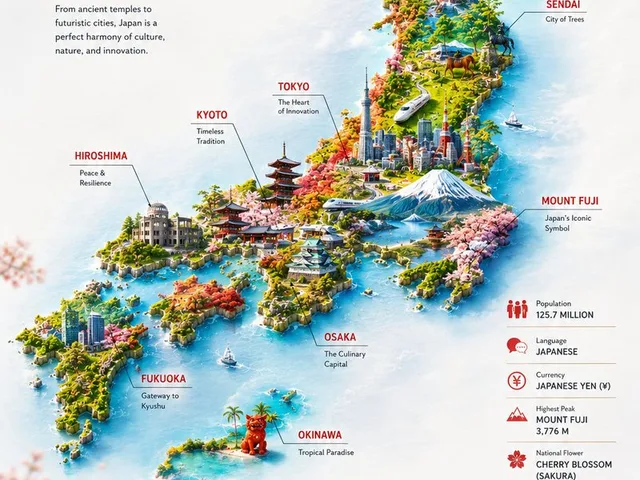 Japan Illustrated Travel Poster preview image 1