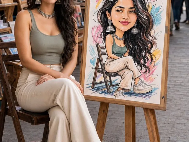Art Street Market Caricature Portrait preview image 1