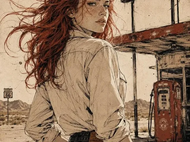 Vintage Americana Desert Illustration preview image 1