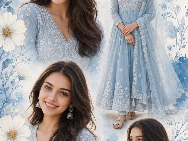Indian Woman Anarkali Suit Collage preview image 1